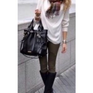 Olive High Waist Fleece Lined Leggings